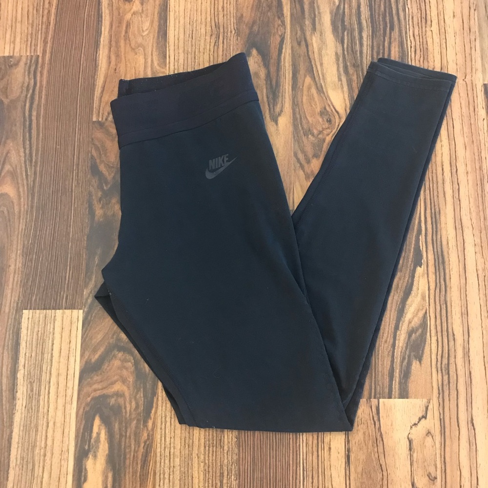 Nike stirrup burnout leggings black